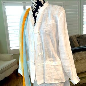 Women's 100percent linen dress suit.